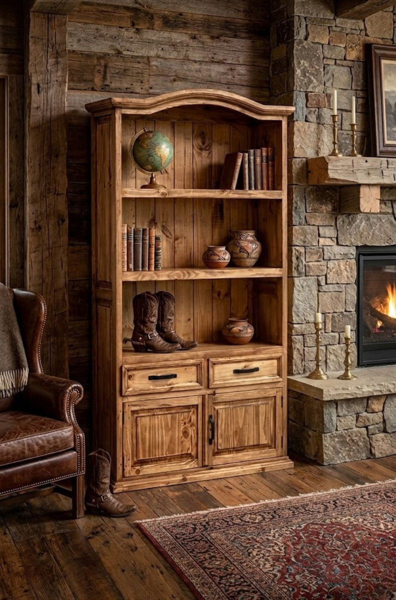 TRADITIONAL 2 DRAWER 2 DOOR BOOKCASE – The Rustic Mile