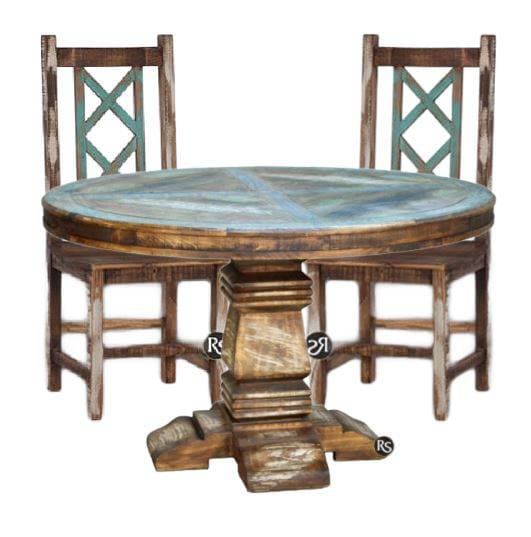 CABANA ROUND 50" TABLE AND 4 CHAIR SET - The Rustic Mile