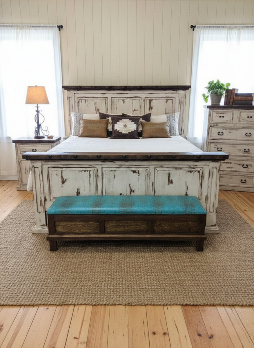 RUSTIC SANTA CRUZ OLDIE WHITE BEDROOM SET – The Rustic Mile