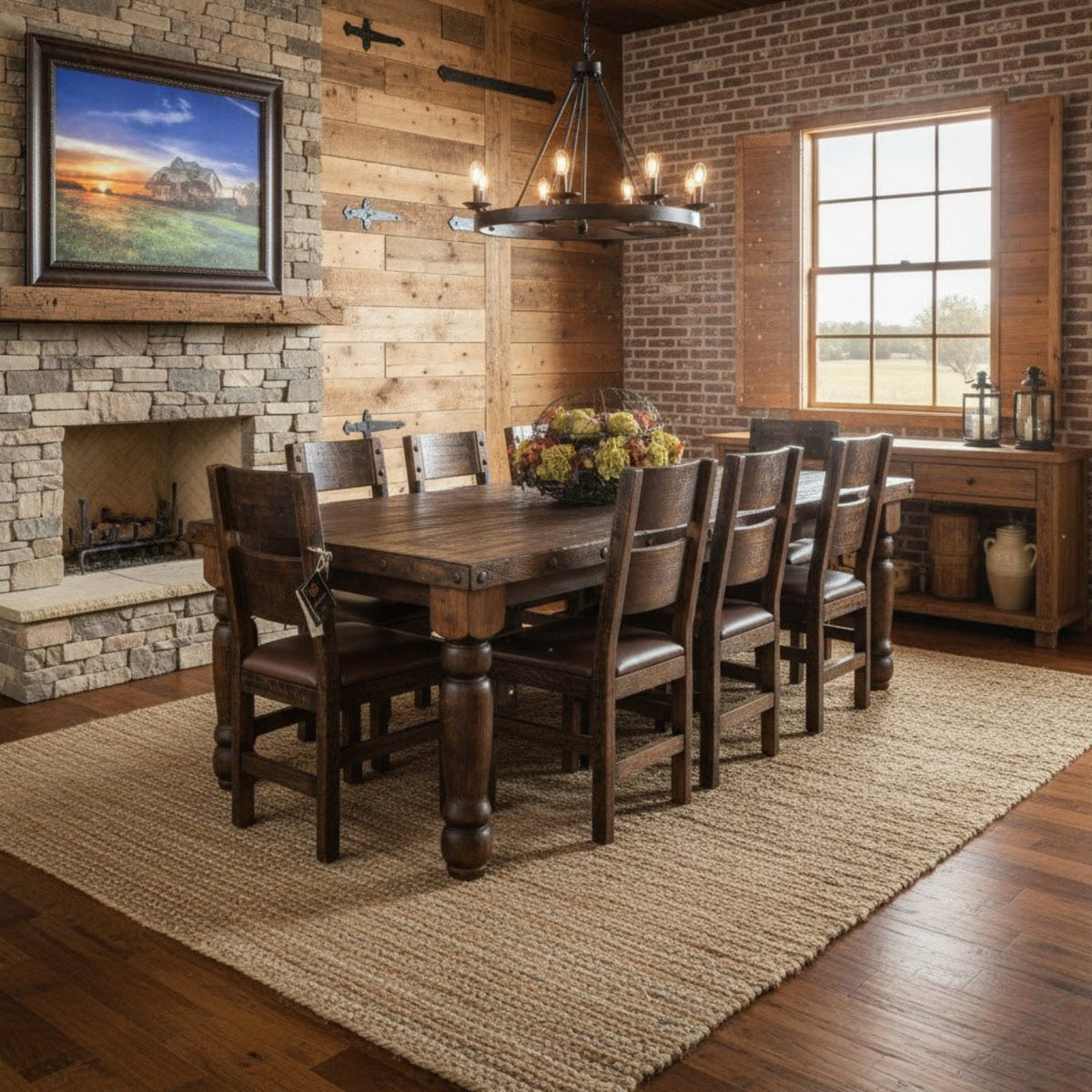 RUSTIC 8 FT SANTA RITA DINING SET – The Rustic Mile