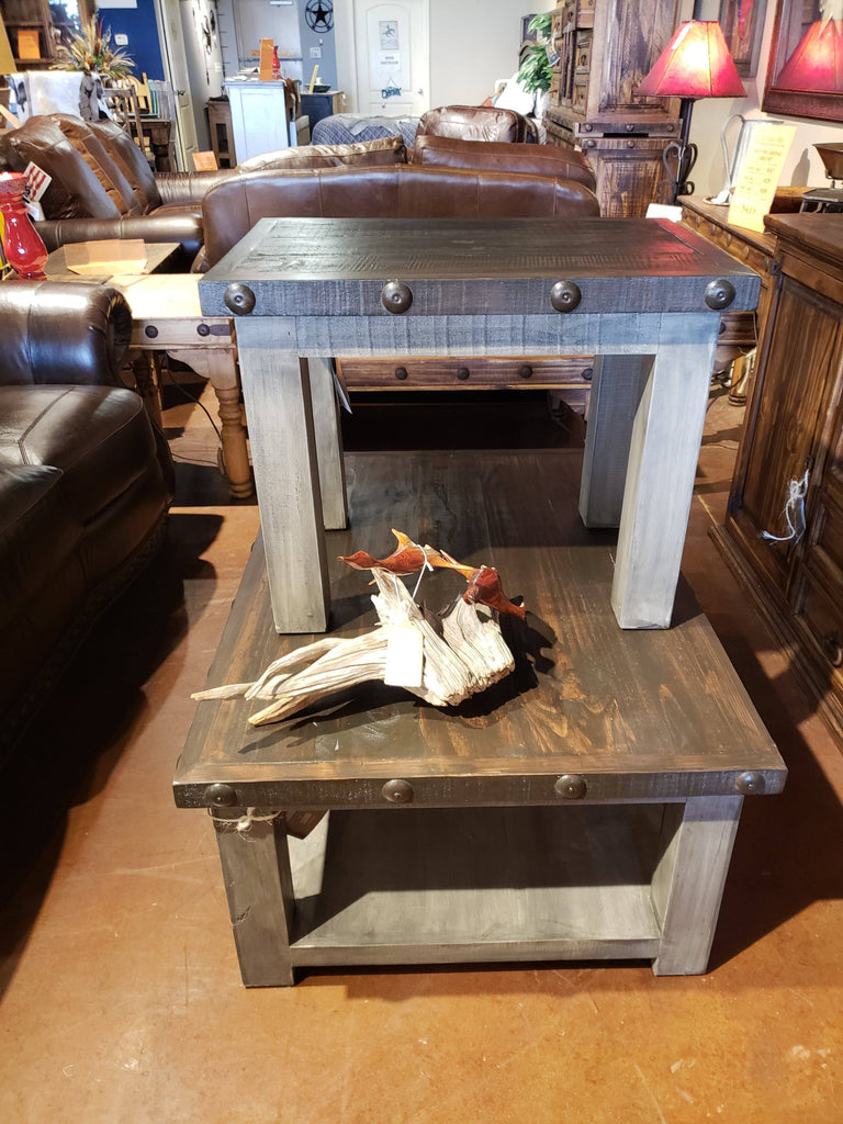RUSTIC COFFEE TABLE AND TWO END TABLES - The Rustic Mile
