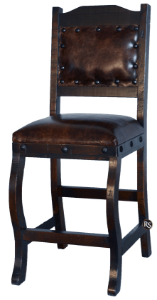 GRAND HACIENDA 30" BARSTOOL WITH LEATHER CUSHIONS - The Rustic Mile
