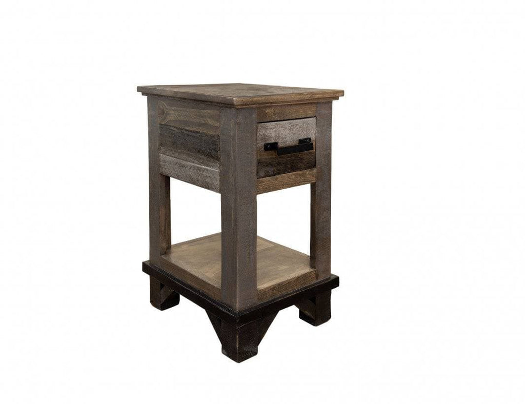 LOFT BROWN CHAIR SIDE TABLE - The Rustic Mile