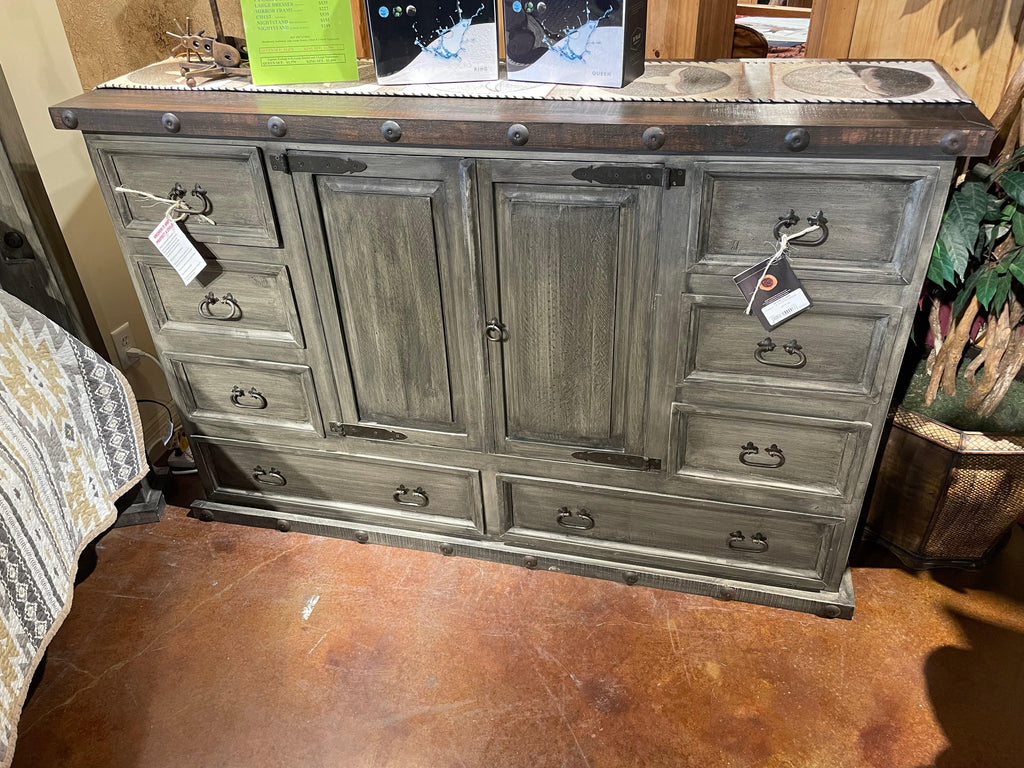 RUSTIC EXTRA-LARGE DRESSER WEATHERED FARMHOUSE - The Rustic Mile