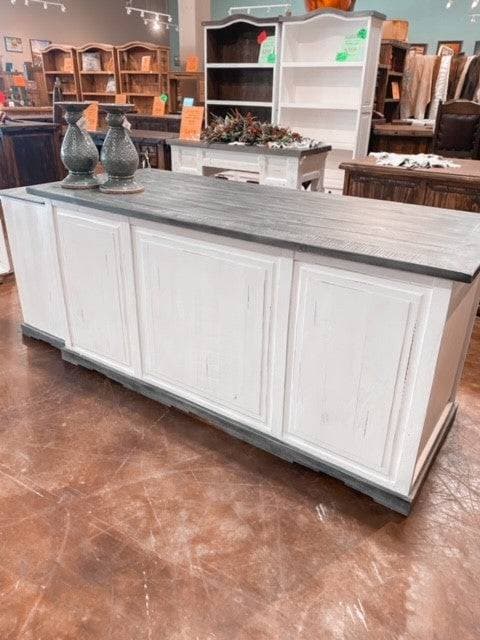 RUSTIC CANYON EXECTUIVE DESK W/ WHITE LAVA STAIN - The Rustic Mile