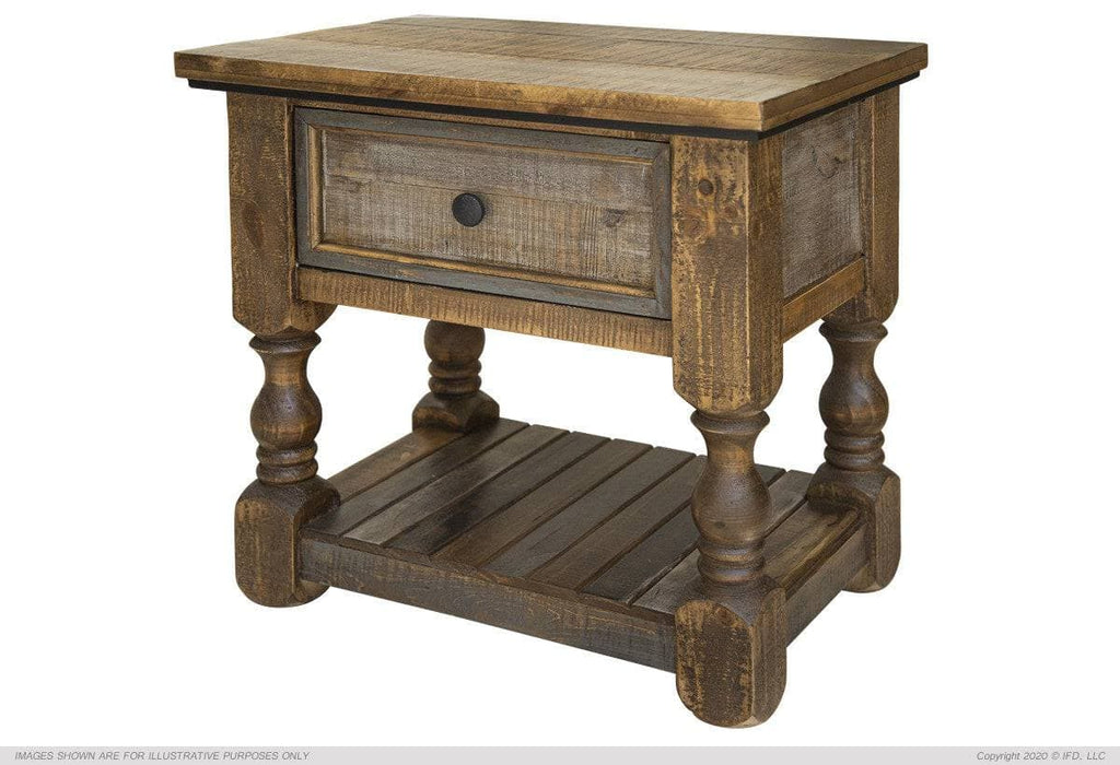 STONE BROWN NIGHTSTAND - The Rustic Mile