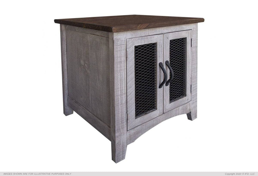 PUEBLO GRAY COFFEE TABLE AND 2 END TABLES - The Rustic Mile