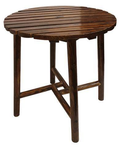 CHAR-LOG SLATTED PUB TABLE - The Rustic Mile