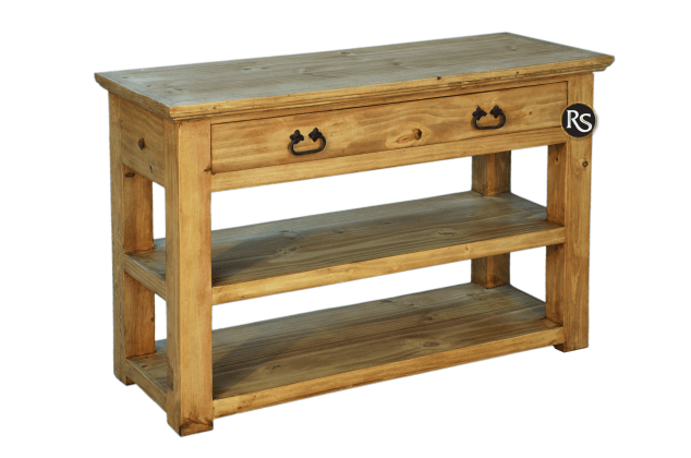 TRADITIONAL VICTORIA SOFA TABLE W/SHELVES - The Rustic Mile