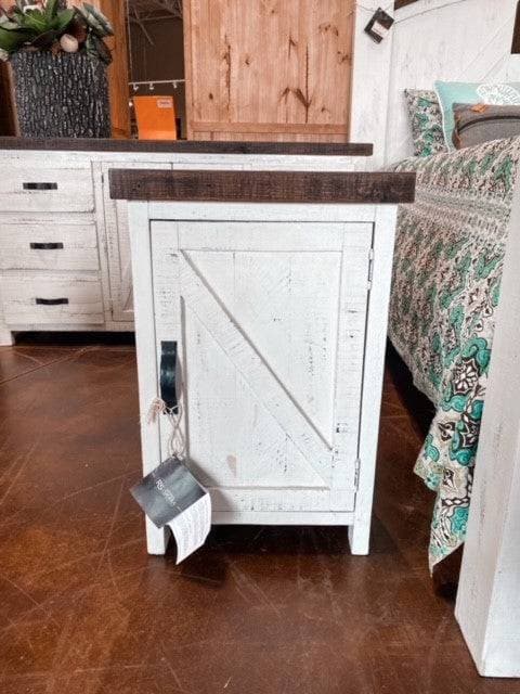 RUSTIC RANCH NIGHTSTAND W/ NEVADA STAIN - The Rustic Mile