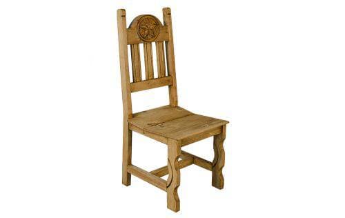 TRADITIONAL TEXAS CHAIR WITH ENGRAVED STAR - The Rustic Mile