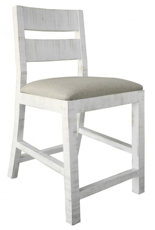PUEBLO WHITE COUNTER HEIGHT STOOL - The Rustic Mile