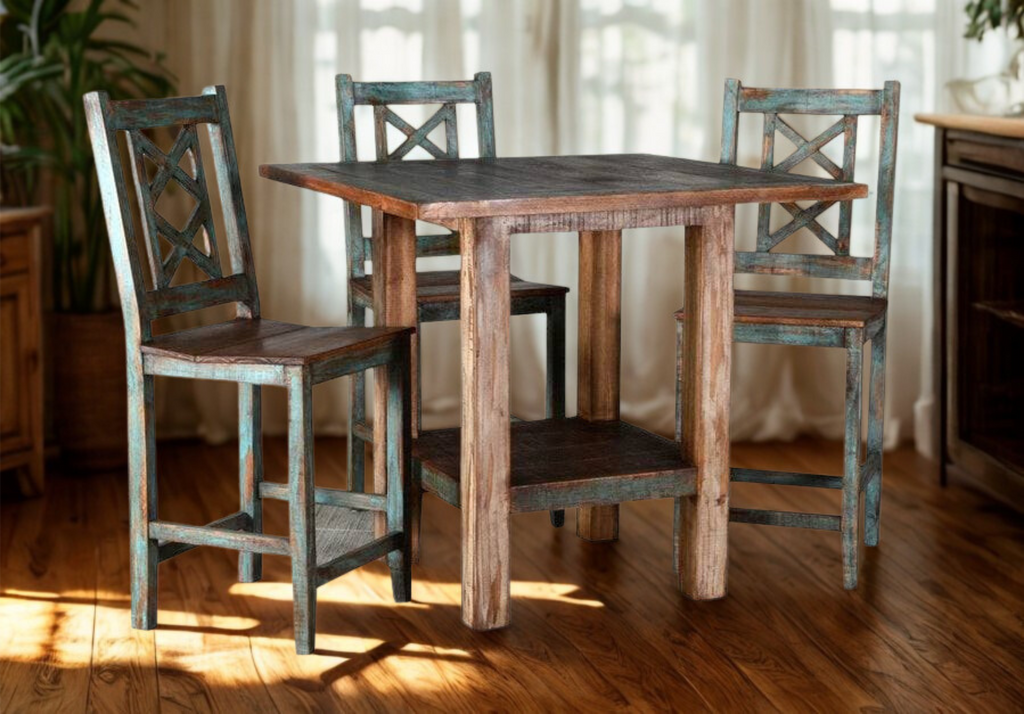 CABANA COUNTER HEIGHT TABLE AND 4 CHAIRS - The Rustic Mile