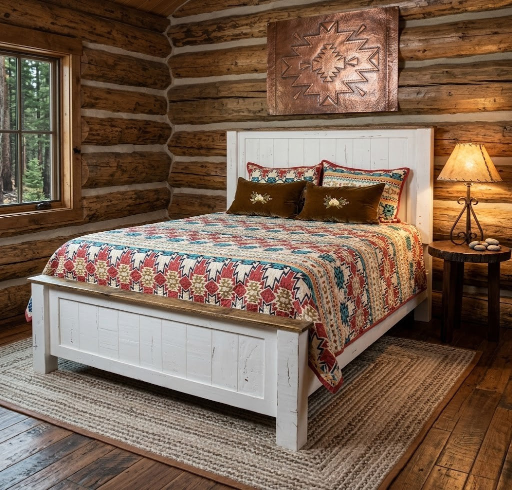 LONESTAR BED WHITE DISTRESSED – The Rustic Mile