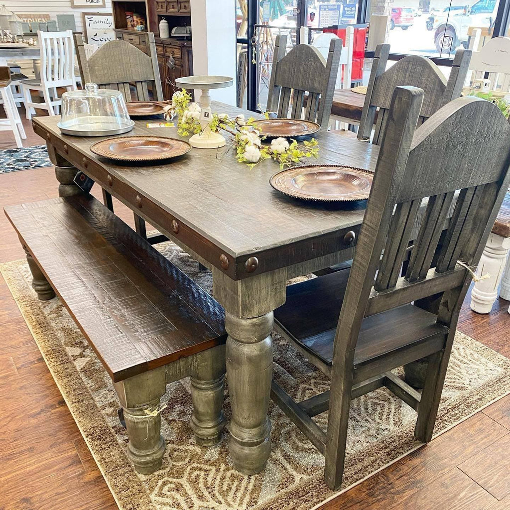 RUSTIC 6 FT SANTA RITA DINING SET - The Rustic Mile