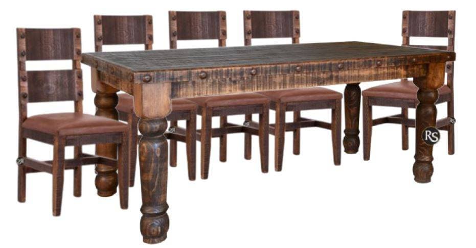 RUSTIC 8 FT SANTA RITA DINING SET – The Rustic Mile