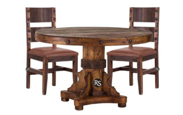 Wooden Round Table & Chairs Set