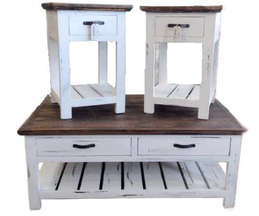 RUSTIC CANYON COFFEE TABLE SET WHITE - The Rustic Mile