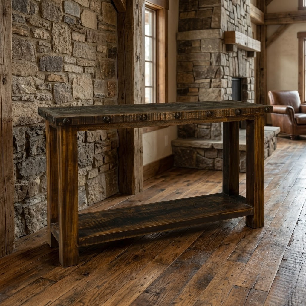 RUSTIC SOFA TABLE