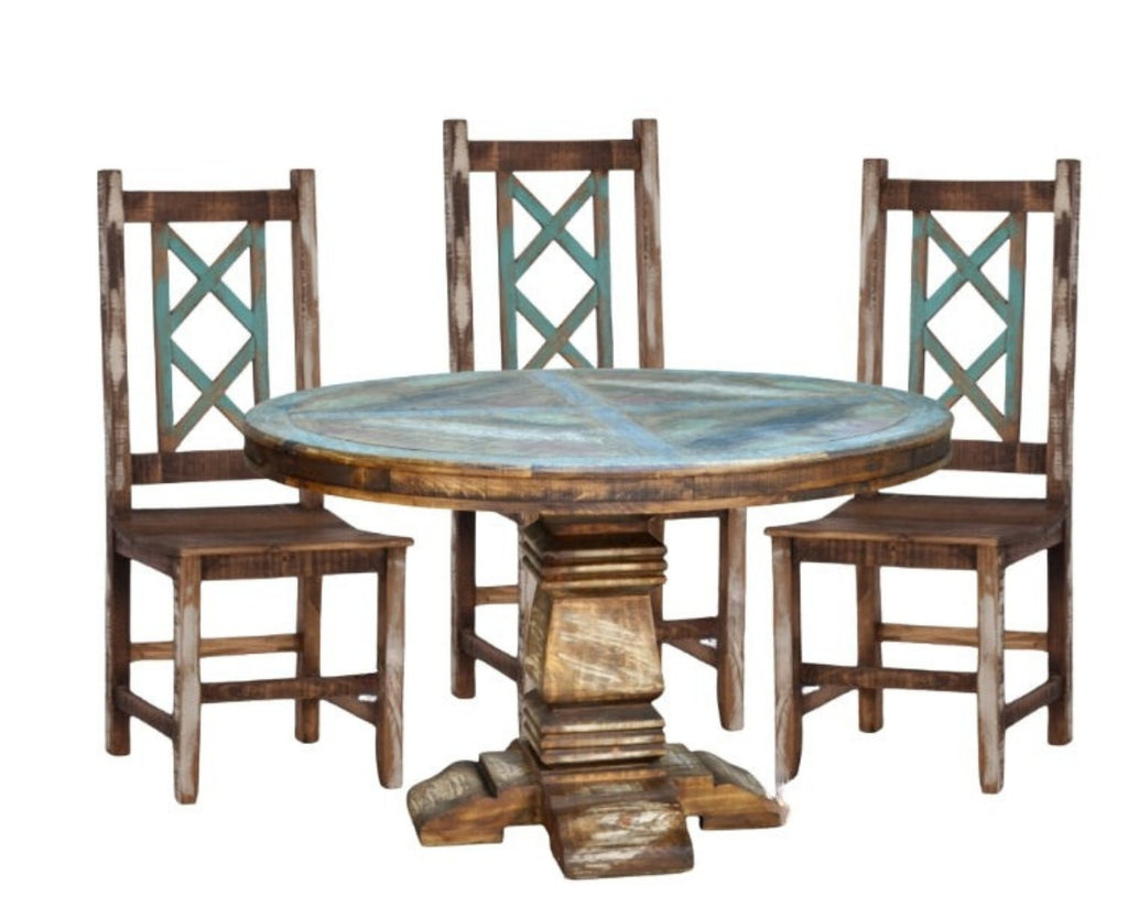 Round Rustic Dining Set ROUND DINING SETS – The Rustic Mile