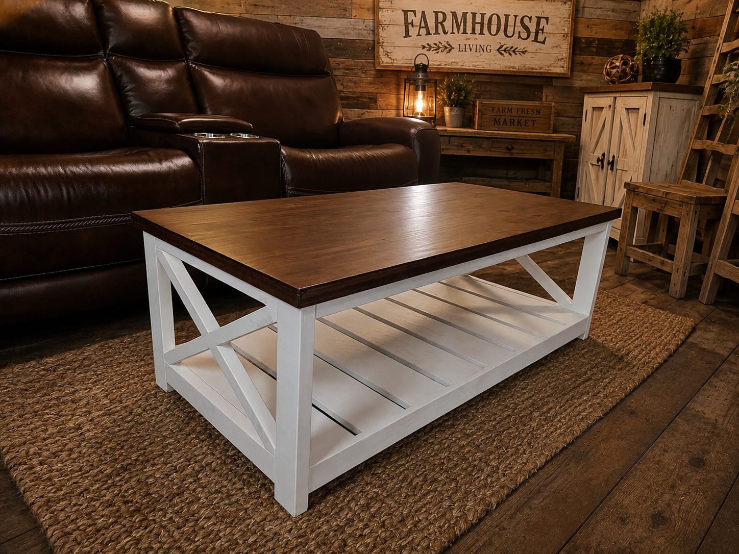 LAREDO COFFEE TABLE (BLACK OR WHITE) – The Rustic Mile