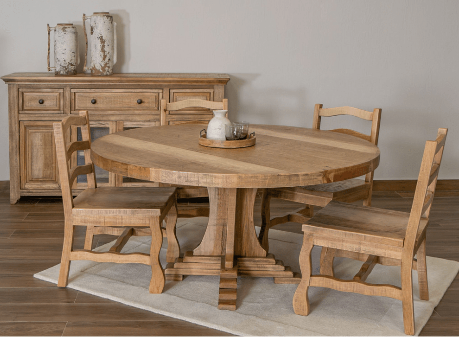 MARQUEZ 60" ROUND DINING SET - The Rustic Mile