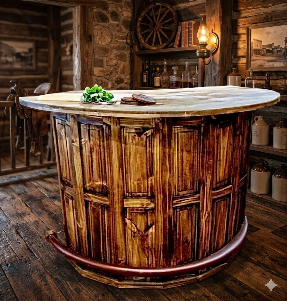 Dark Rustic Bar RUSTIC CANYON CURVED BAR DARK – The Rustic Mile