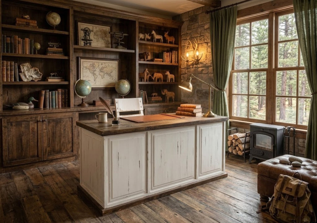 RUSTIC CANYON EXECUTIVE/DESK WHITE DISTRESSED STAIN – The Rustic Mile