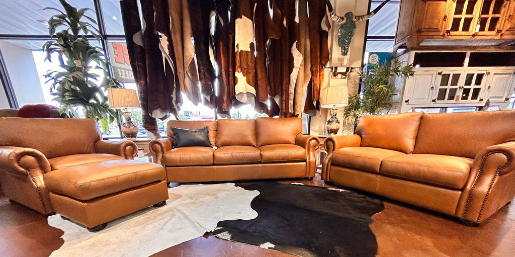 Mansion King Size Bedroom Set (Distressed Dark Finish) - Monterrey Rustic  Furniture San Antonio