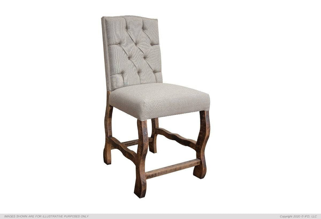 MARQUEZ COUNTER HEIGHT UPHOLSTERED CAPTAIN CHAIR - The Rustic Mile