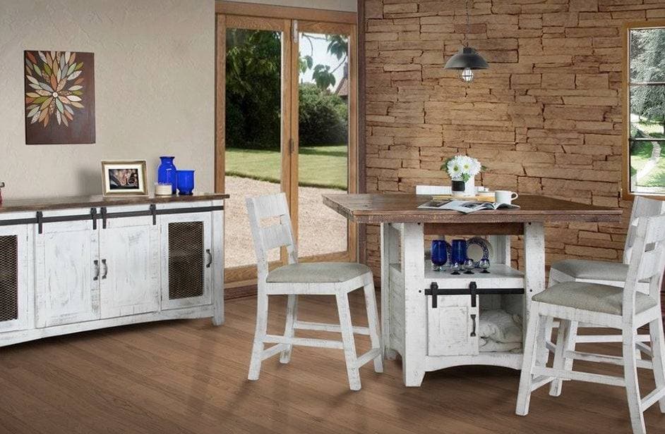 PUEBLO WHITE COUNTER HEIGHT SET - The Rustic Mile