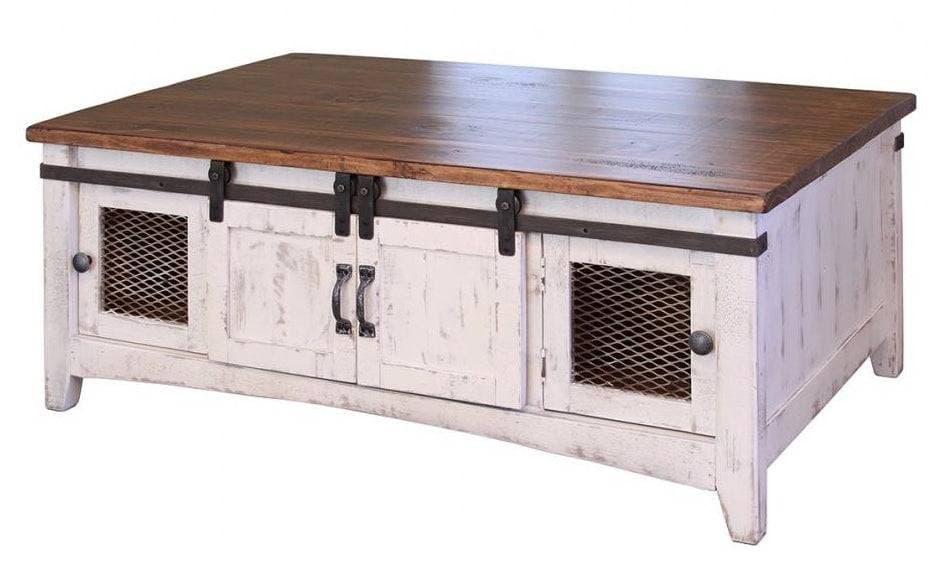 PUEBLO WHITE COFFEE TABLE - The Rustic Mile