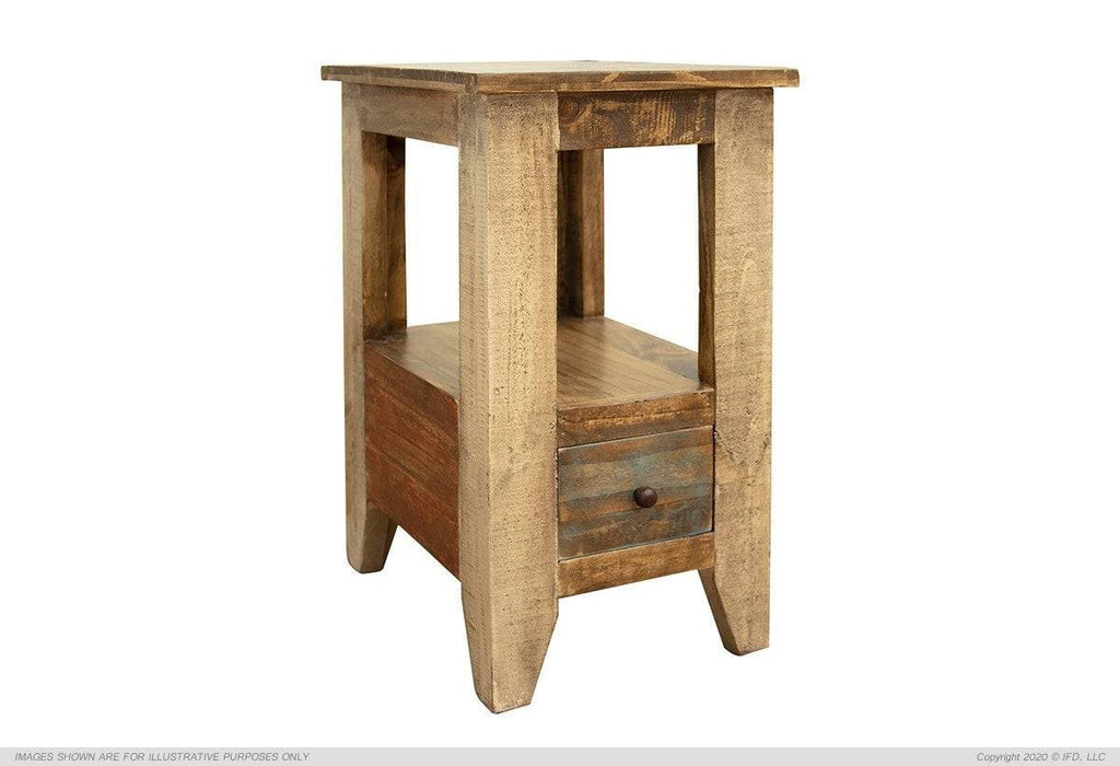 ANTIQUE CHAIR SIDE TABLE - The Rustic Mile