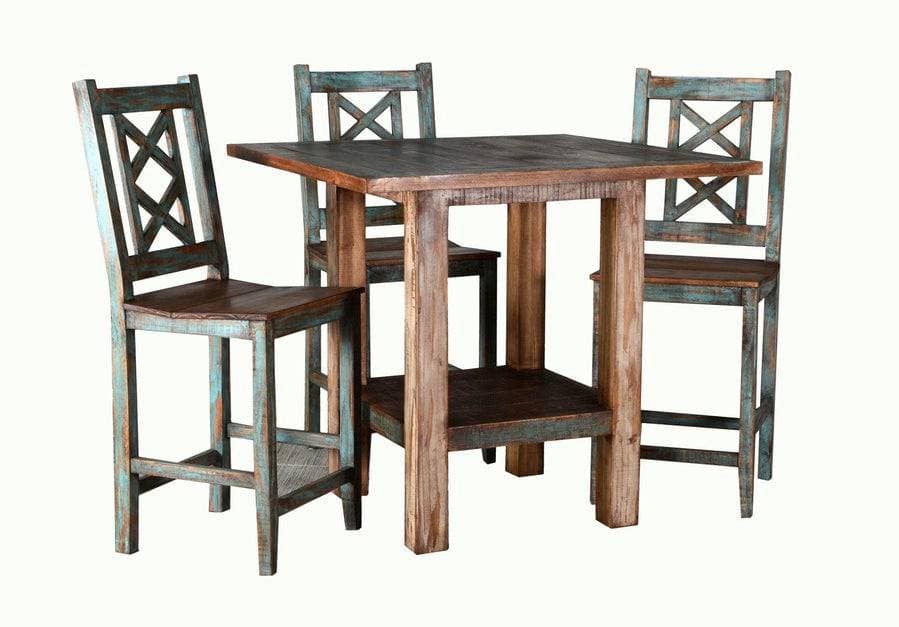 CABANA COUNTER HEIGHT TABLE AND 4 CHAIRS - The Rustic Mile