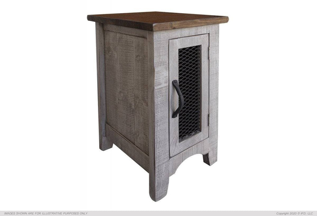 PUEBLO GRAY SIDE TABLE - The Rustic Mile