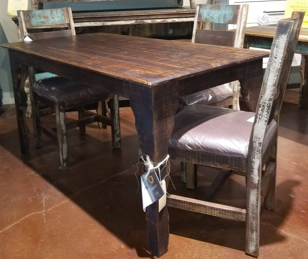 CABANA 5 FT TABLE SET W/ DARK STAIN - The Rustic Mile