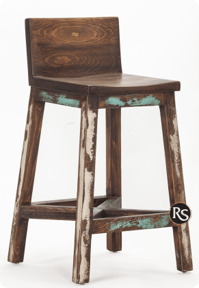 CABANA SHORT-BACK SADDLE STOOL 24" - The Rustic Mile