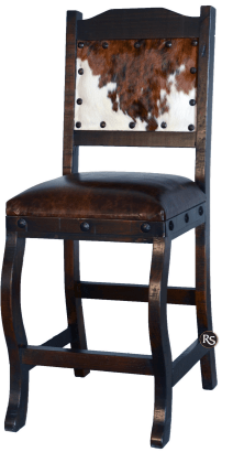 Cowhide bar stools with backs deals