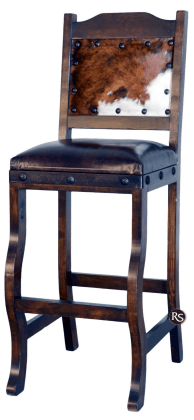 GRAND HACIENDA 30" BARSTOOL WITH COWHIDE - The Rustic Mile