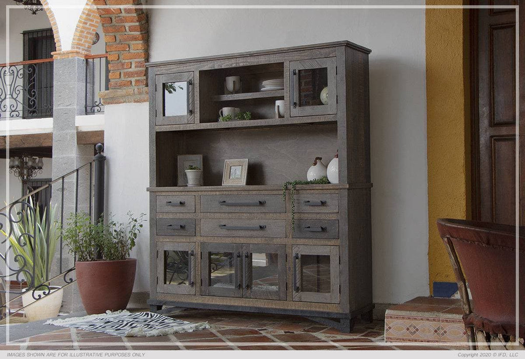 LOFT BROWN HUTCH & BUFFET - The Rustic Mile