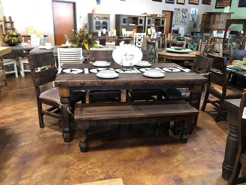 RUSTIC 6 FT SANTA RITA DINING SET - The Rustic Mile