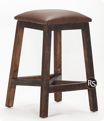 RUSTIC 24" STOOL WITH CUSHION - The Rustic Mile