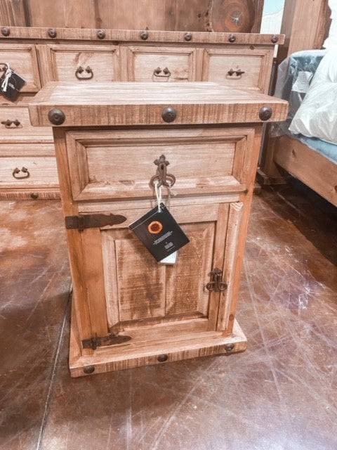 RUSTIC  SMALL NIGHTSTAND W/ MEDIUM STAIN - The Rustic Mile