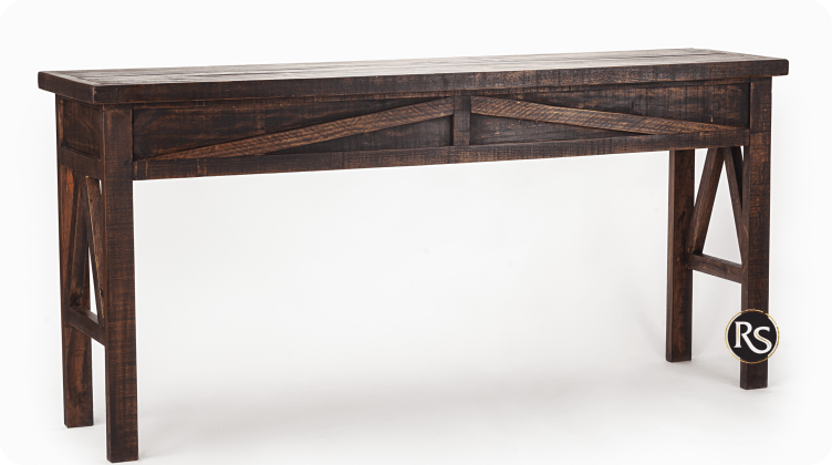 RUSTIC RANCH DROP SIDE SOFA TABLE - The Rustic Mile