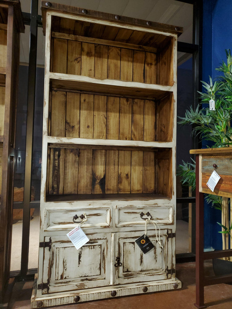 RUSTIC BOOKCASE WITH 2 DRW/DOORS - The Rustic Mile