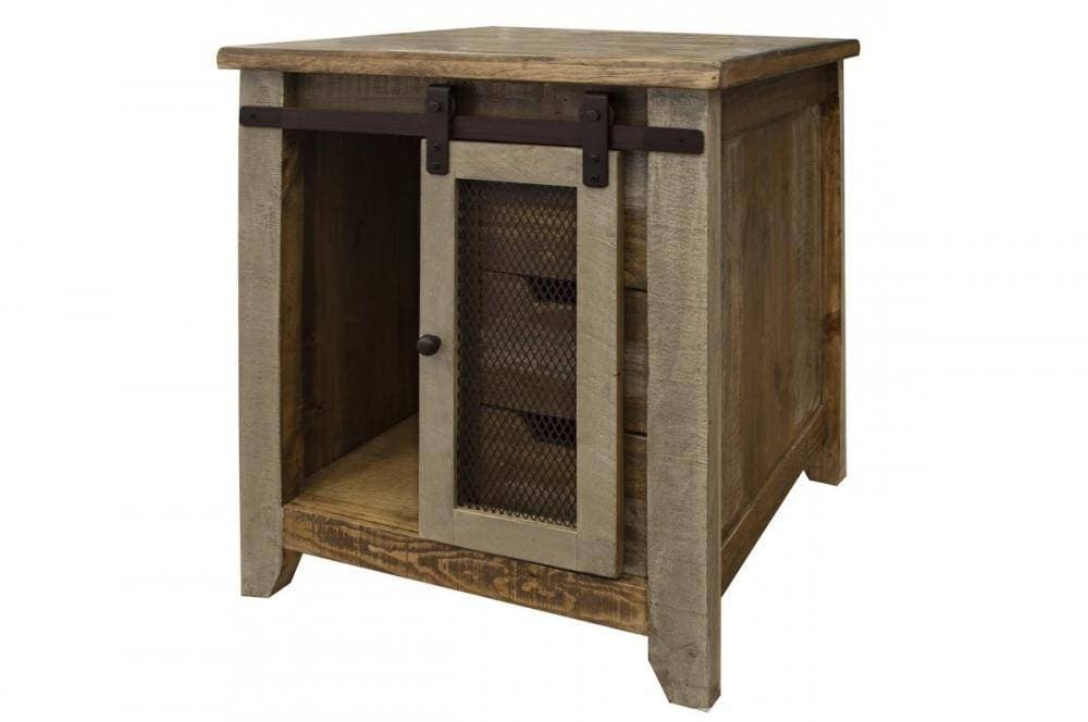 NEW ANTIQUE BARN DOOR END TABLE - The Rustic Mile