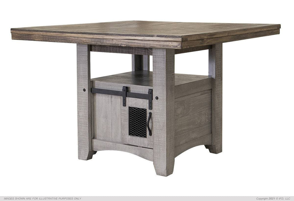 PUEBLO GREY 52" SQUARE COUNTER HEIGHT TABLE - The Rustic Mile