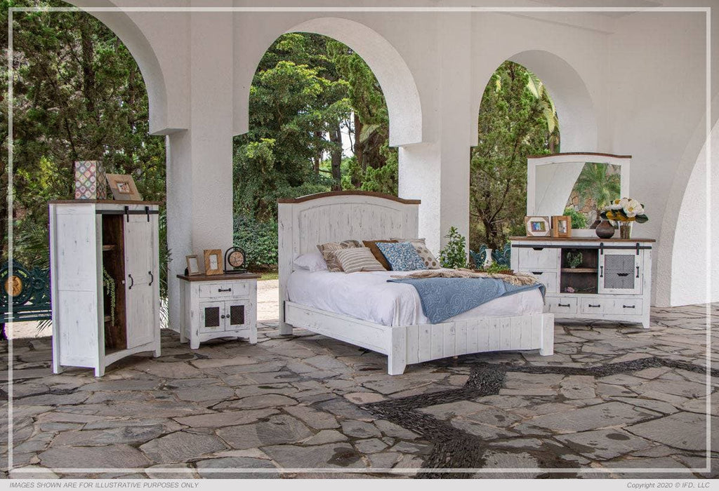 PUEBLO WHITE BEDROOM SET - The Rustic Mile