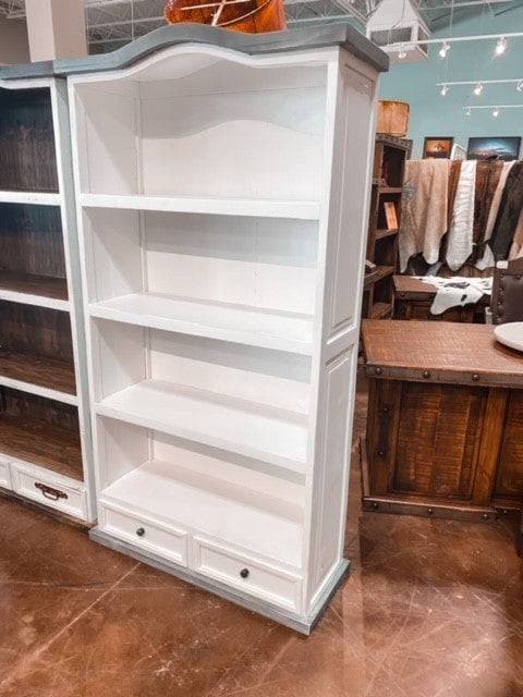 RUSTIC CANYON BOOKCASE W/ WHITE LAVA STAIN - The Rustic Mile