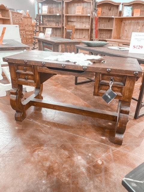 RUSTIC SANTA RITA DESK W/ CHESTNUT STAIN - The Rustic Mile